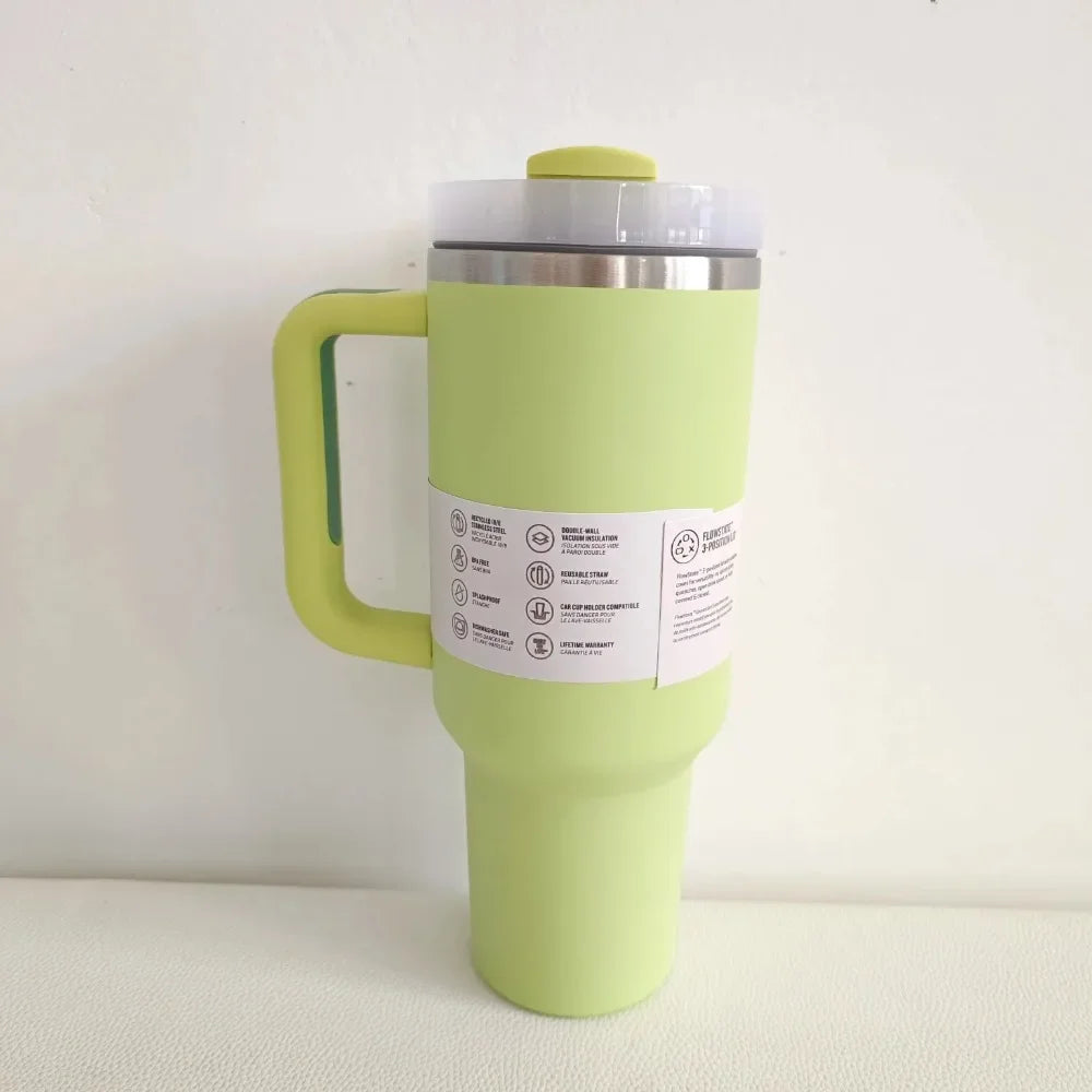 2025 New  Handle Straw Lid Stainless Steel 30oz/40oz Vacuum Insulated Car Mug Double Wall Thermal Iced Travel Cup coffee mug